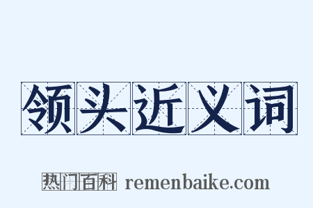 领头近义词是什么意思的图片